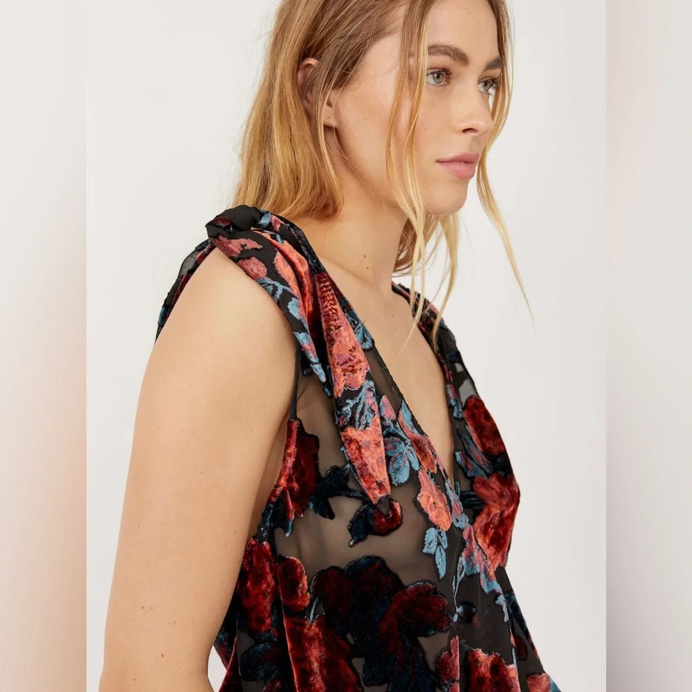 Free People Tied To You Tank-Dark Combo